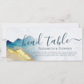 水彩黄金の山結婚のヘッドテーブルサイン (正面)