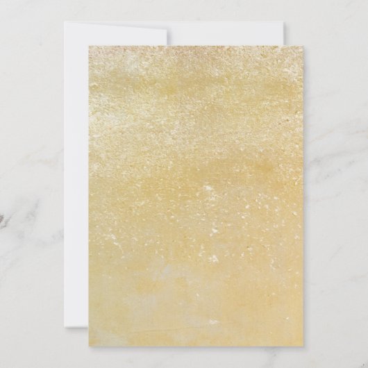 水彩黄金の紋章ベビーシャワー 招待状 (裏面)