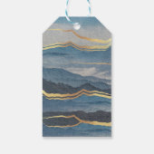 水彩黄金の風景結婚の贈り物ラベル ギフトタグ (裏面)