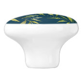 水彩黄金緑の月桂樹葉模様 セラミックノブ (側面)