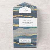 水彩黄金色の風景(ENVは不要) オールインワン招待状 (外側)