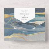 水彩黄金色の風景(ENVは不要) オールインワン招待状 (裏面)