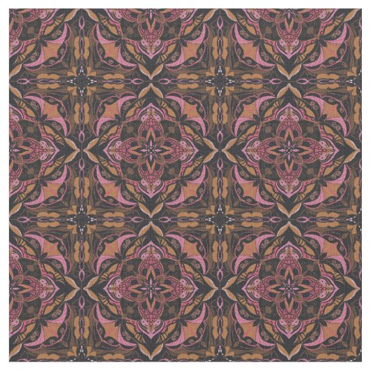 水彩黒アズレジョスペインのタイル ファブリック (クローズアップ)