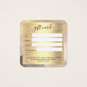 水彩黒フェイク金箔赤面ギフトカード (裏面)