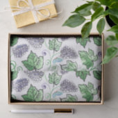 水彩黒ブドウのつる植物と蝶 薄葉紙 (ギフト)