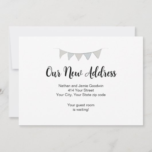 水彩黒扉引っ越しました 案内状 (裏面)