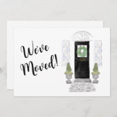 水彩黒扉引っ越しました 案内状 (正面/裏面)