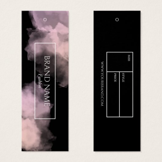 水彩黒業服つるラベル (正面&裏面)