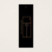 水彩黒業服つるラベル |金ゴールド (裏面)