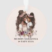 水彩黒母と娘(1) オーナメント (裏面)