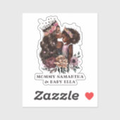 水彩黒母と娘(3) シール (シート)