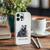 水彩黒熊ウッドランドアートカスタム Case-Mate iPhoneケース