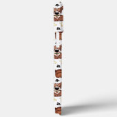 水彩黒犬と骨の黒い前足のパターン Case-Mate iPhoneケース (裏面 / 右)