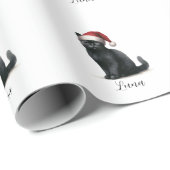 水彩黒猫インサンタ帽子ラッピングフェスティバル ラッピングペーパー (ロールコーナー)