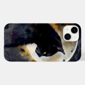 水彩黒猫エクリプス月のアートワーク Case-Mate iPhoneケース (裏面 (横))
