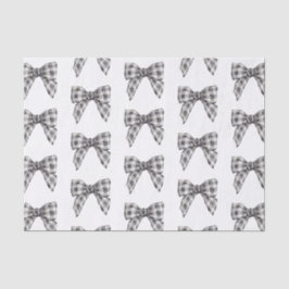 水彩黒白バッファロープレイドボウ 薄葉紙