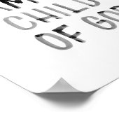 水彩黒私は神の子プリント ポスター (角)