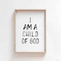 水彩黒私は神の子プリント