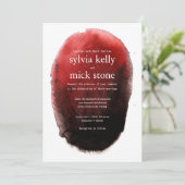 水彩黒結婚式招待状 招待状 (スタンド正面)