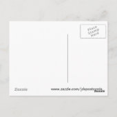 水彩黒褐色と白猫 ポストカード (裏面)