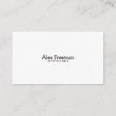 水彩黒褐色の女性フォトグラファー 名刺 (裏面)