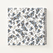 水彩黒褐色レシピ葉ブック | ノートブック (裏面)