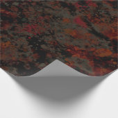 水彩黒赤グレースプラッ絵を描シュ抽象芸術 ラッピングペーパー (角)