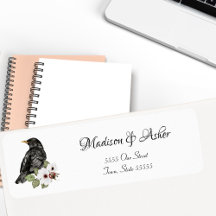 水彩黒鳥の自然エレガントスクリプト