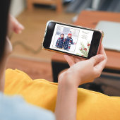 水彩1フォトホリーベリーのクリスマス シーズンカード