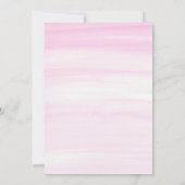 水彩1番目のピンクお誕生日ケーキ（花あり） 招待状 (裏面)