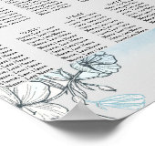 水彩10テーブル席次表ポスター看板 ポスター (角)