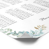 水彩10テーブル席次表ポスター看板 ポスター (角)