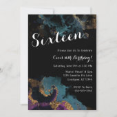 水彩16色誕生日招待状 招待状 (正面)