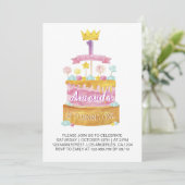 水彩1stバースデーケーキ招待状 招待状 (スタンド正面)