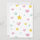 水彩1stバースデーケーキ招待状 招待状 (裏面)