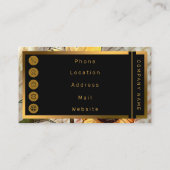 水彩2光沢ひまわりコレクシエレガントョン 名刺 (裏面)