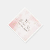 水彩21歳の誕生日パーティー スタンダードカクテルナプキン (角)