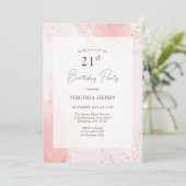 水彩21歳の誕生日パーティー 招待状 (スタンド正面)
