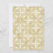 水彩3D白い花  ゴールド  ブライダルシャワー 招待状 (裏面)