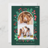 水彩4フォトクリスマスカード前面+背面 シーズンカード (正面)
