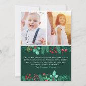 水彩4フォトクリスマスカード前面+背面 シーズンカード (裏面)