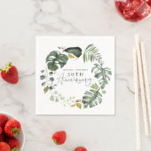 水彩50周年結婚パーティー スタンダードカクテルナプキン (インサイチュ)