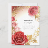 水彩50番目の誕生日招待状 招待状 (正面)