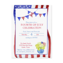 水彩7月4日パーティー