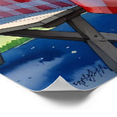 水彩7月BBQ4日 ポスター (角)