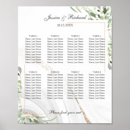 水彩8テーブル席次表ポスター看板 ポスター