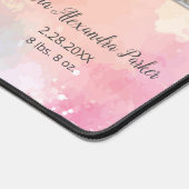 水彩8フォトベビーコラージュ付き/カスタムスクリプト デスクマット (コーナー)