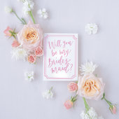 水彩　あなたは私のブライズメイドになってくれる？　プロポーズカード 招待状