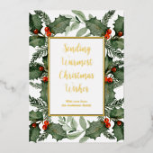 水彩　お祭りグリーン　ホリデーカード　箔押し 箔シーズンカード (正面)