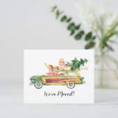 水彩 かわいい クリスマスのご挨拶 転居のお知らせ シーズンポストカード (スタンド正面)